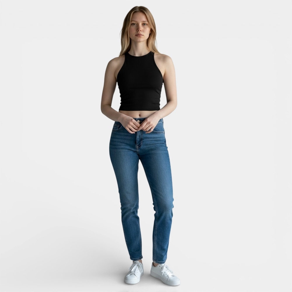ARITZIA TALULA Tank Women Size Small Black Cropped Top Sleeveless Basic